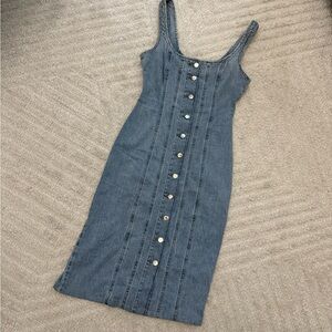 Zara - Women’s Denim Button Up Dress - Size Small